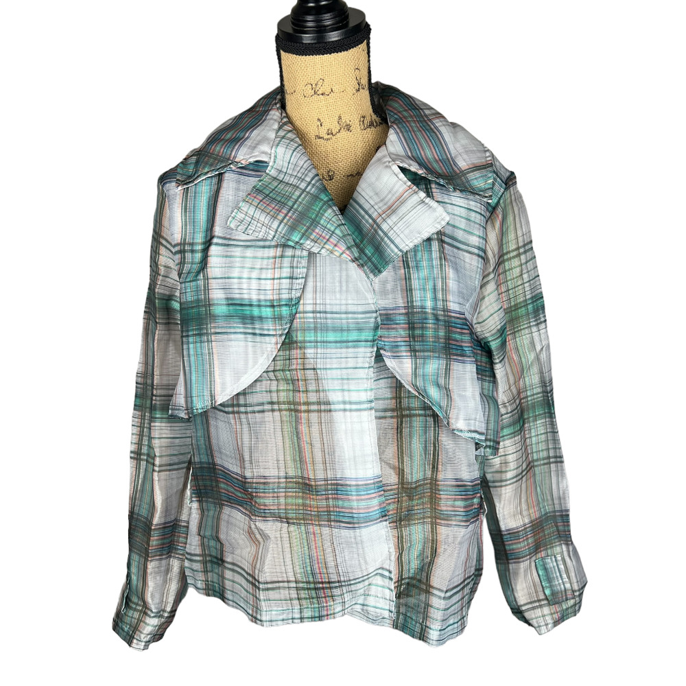 Viviana G Mesh Plaid Jacket Medium